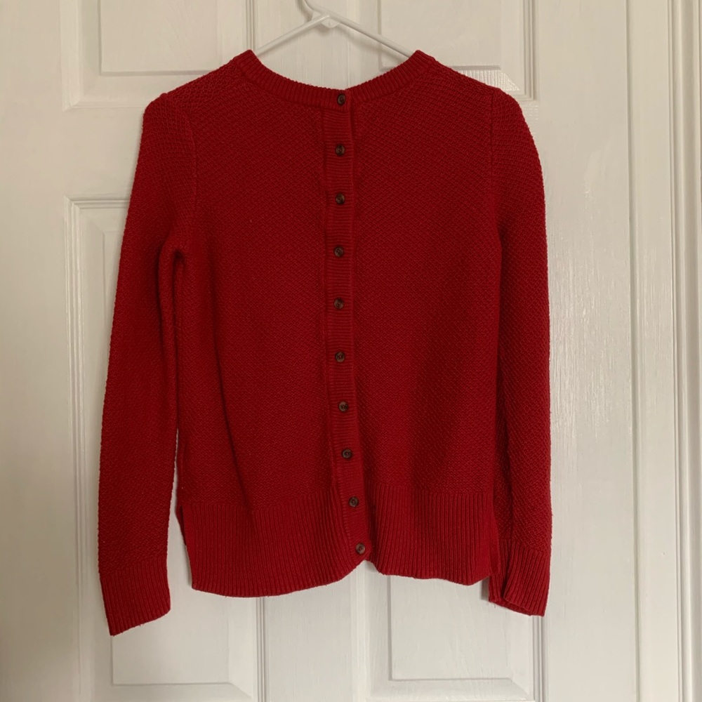 Madewell Red Button Back Sweater! - image 3